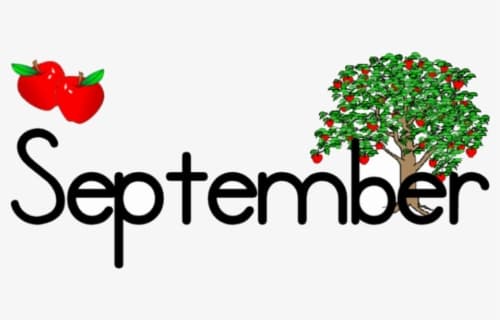 September with red apples and an apple tree September with red apples and an apple tree