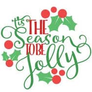 Text Tis the season to be jolly with berries and leaves Text Tis the season to be jolly with berries and leaves