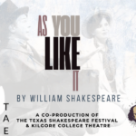 poster announcing a Shakespeare play "As you Like It" in Kilgore