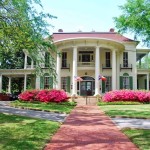 Photo of the Goodman-Legrand House in the spring 